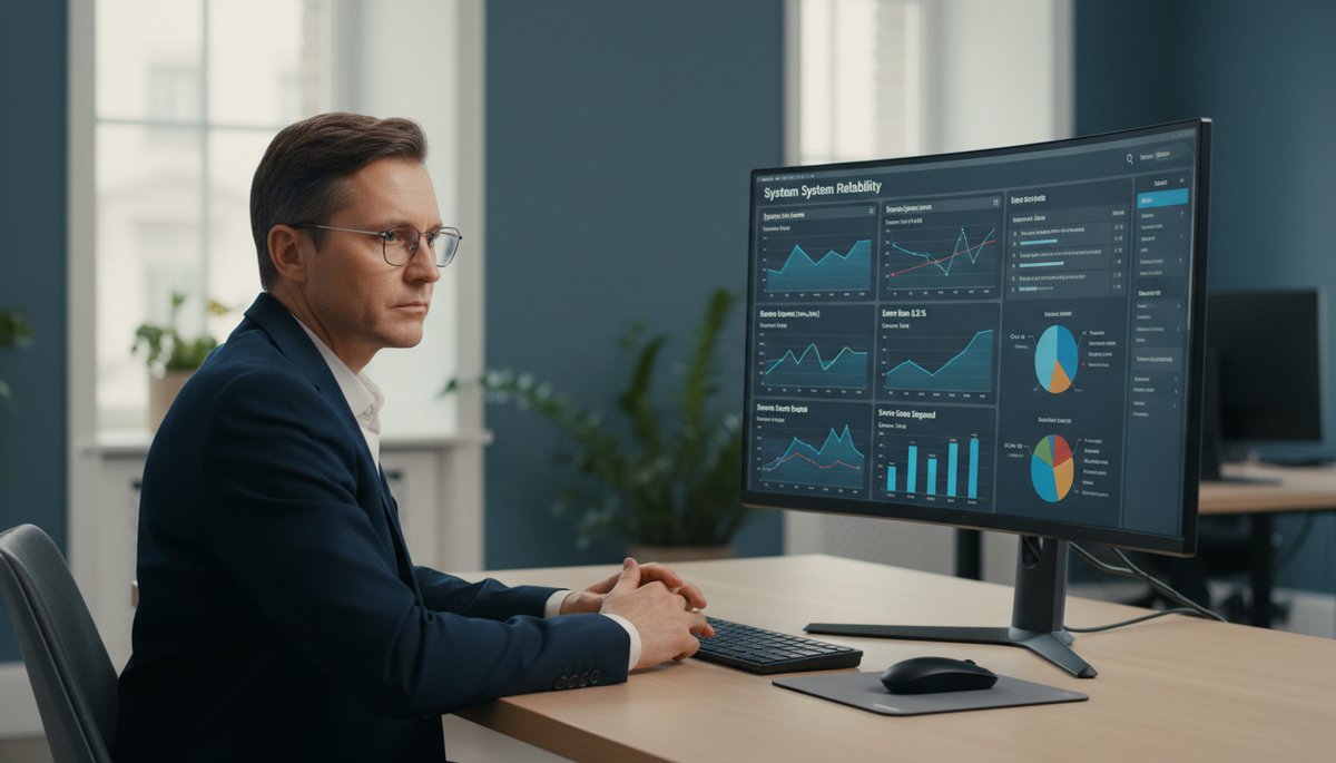 AI-forward manager reviewing system dependencies